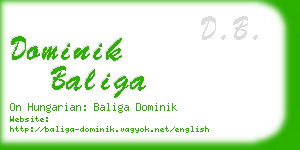 dominik baliga business card